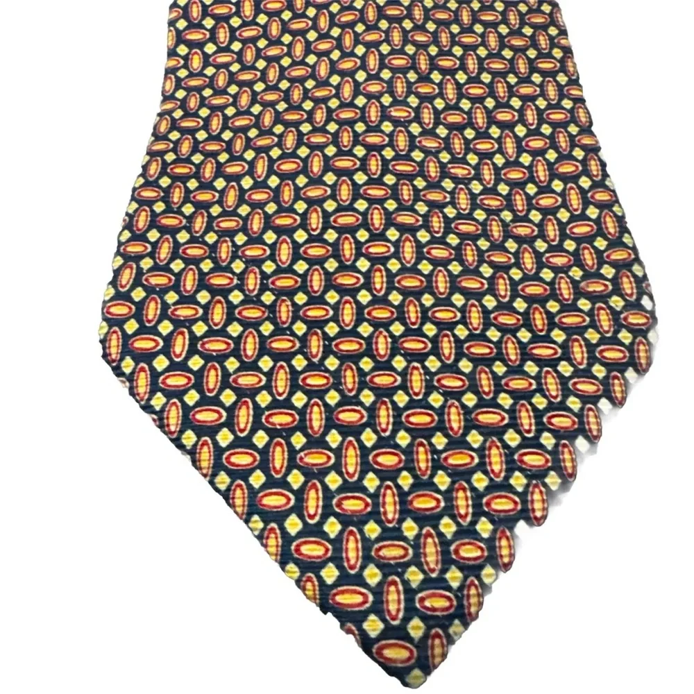 POLO University Ralph Lauren‎ Silk Tie Elegant Brown Patterned Men